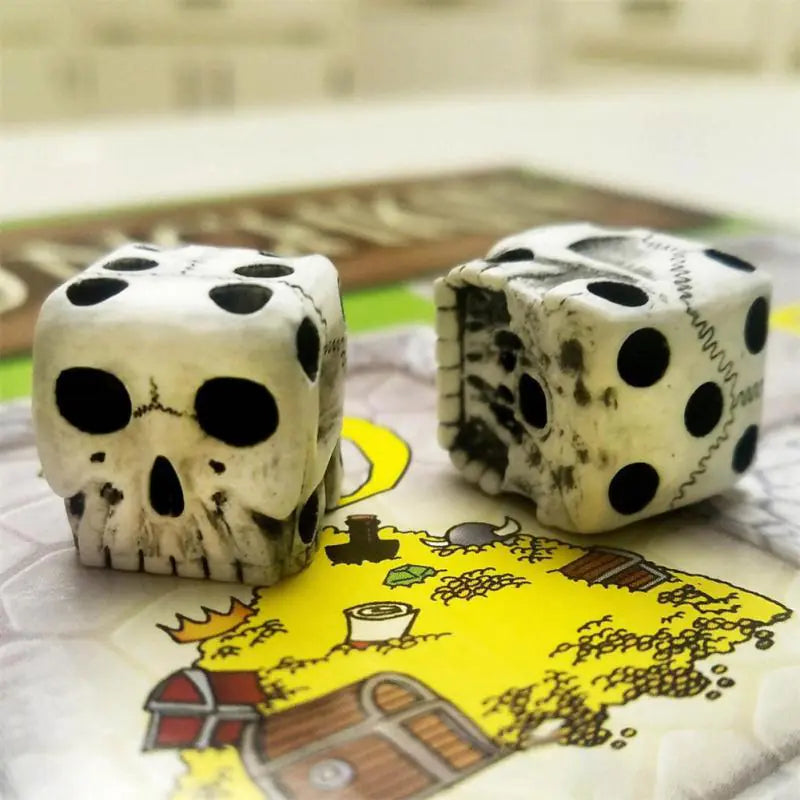 1PC 6-Sided Skull Dice - The Snow Owls