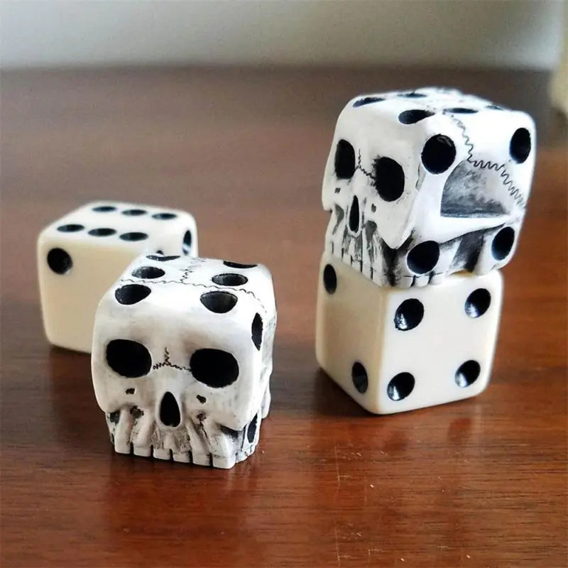 1PC 6-Sided Skull Dice - The Snow Owls