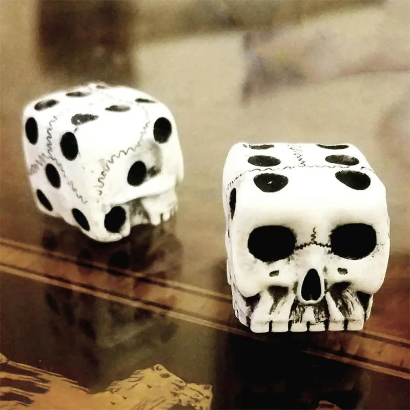 1PC 6-Sided Skull Dice - The Snow Owls