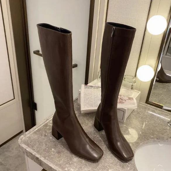 British Style Martin Leather Boots - The Snow Owls