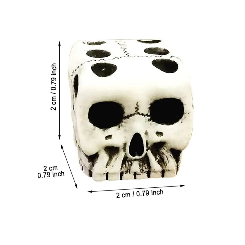 1PC 6-Sided Skull Dice - The Snow Owls