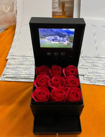 Real Rose Flower Jewelry Box