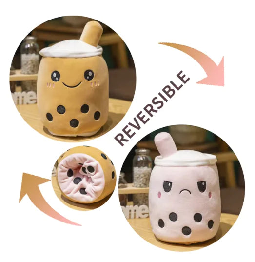 Cute And Cute Turn Over Milk Tea Cup Doll Pillow Plush Toy - The Snow Owls