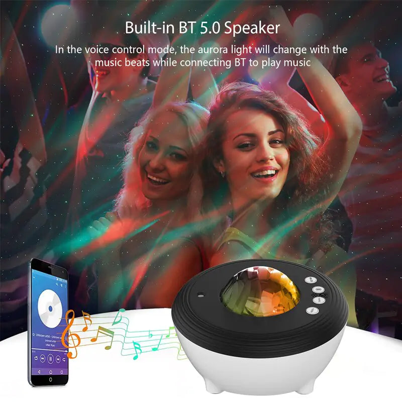 Aurora Galaxy Projector with Bluetooth - The Snow Owls