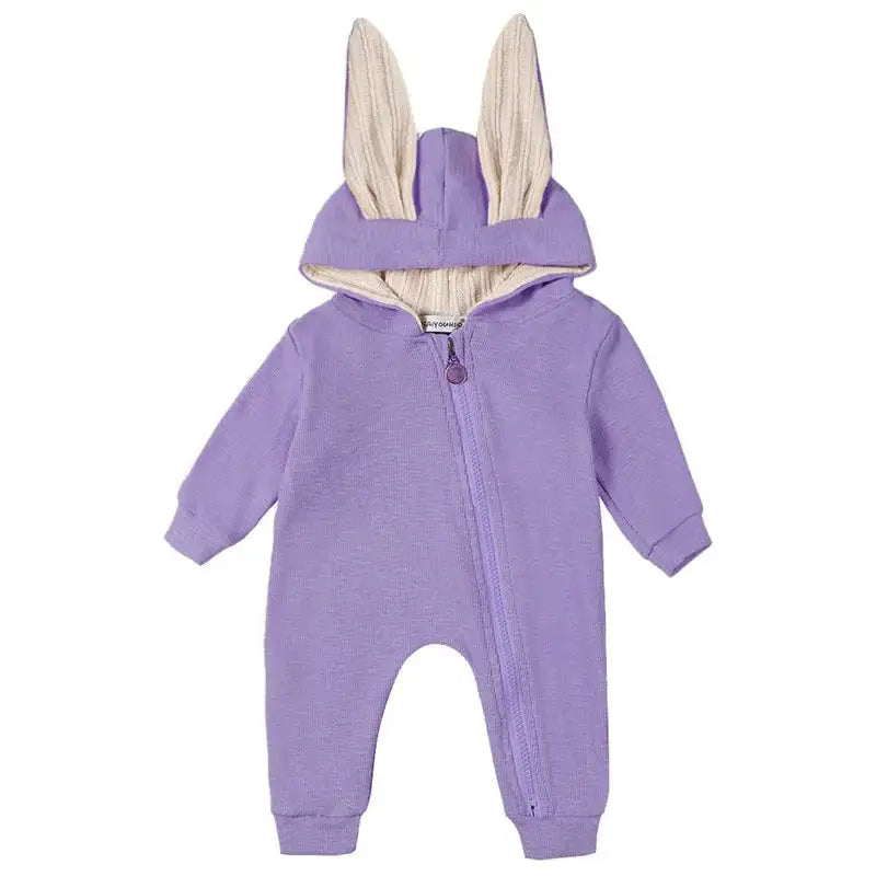 Rabbit Ear Hooded Baby Rompers - The Snow Owls