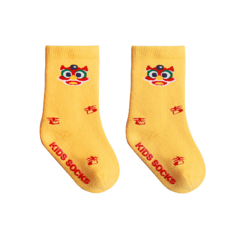 Red New Year Thickened Warm Socks