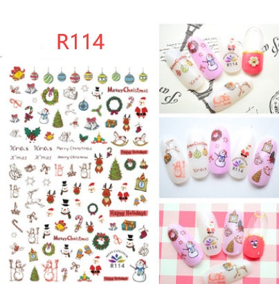 Christmas nail decals ornaments nail stickers