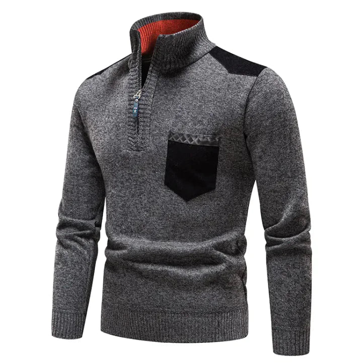 Cozy Plush Quarter-Zip Sweater - The Snow Owls