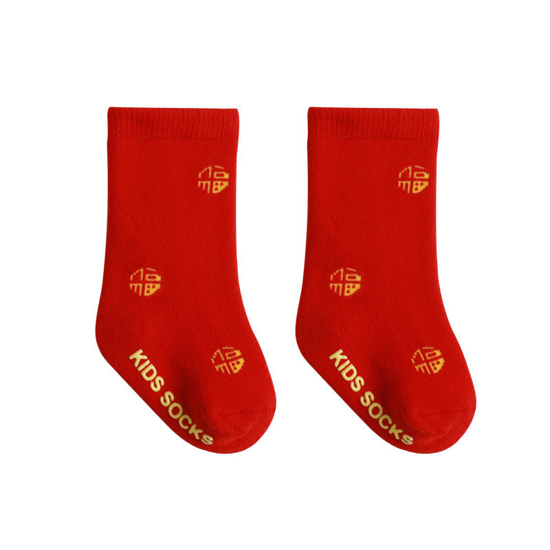 Red New Year Thickened Warm Socks