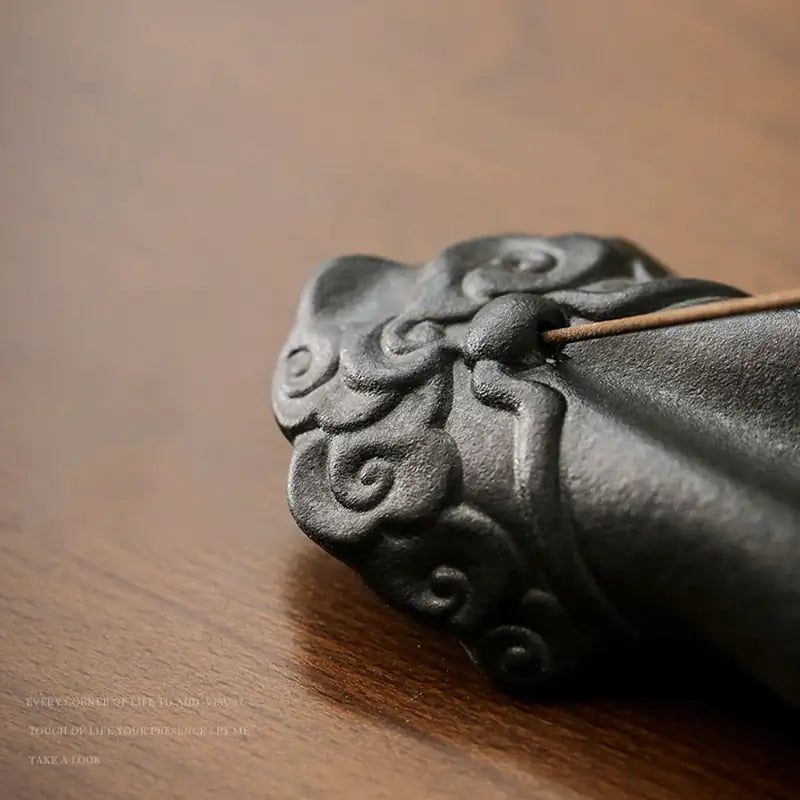 Incense Stick Holder Sculpture - The Snow Owls