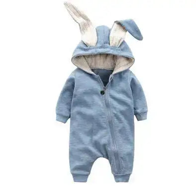 Rabbit Ear Hooded Baby Rompers - The Snow Owls