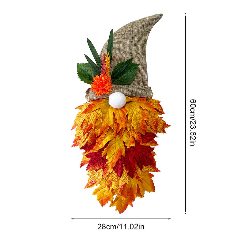 Autumn Gnome Wreath for Thanksgiving Decor