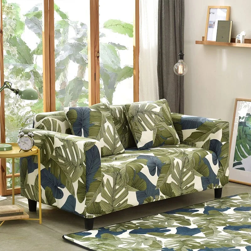 Tropical Leaves Sofa Cover