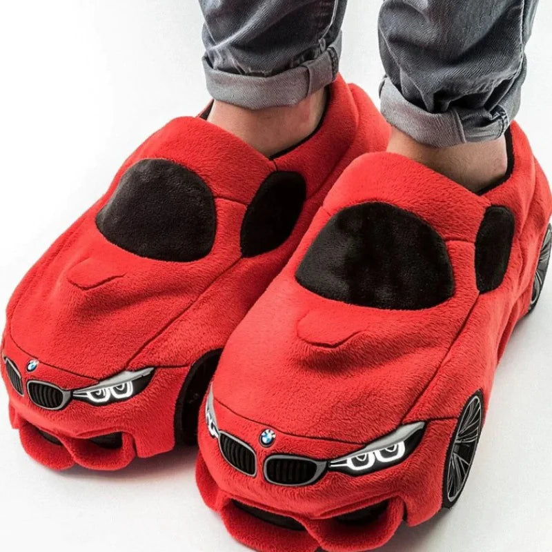 Racing Car Plush Slippers - The Snow Owls