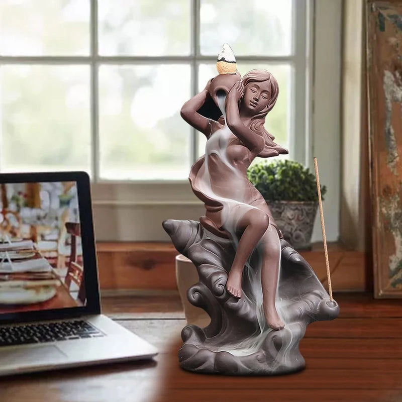 Smoke Waterfall Incense Burner - The Snow Owls