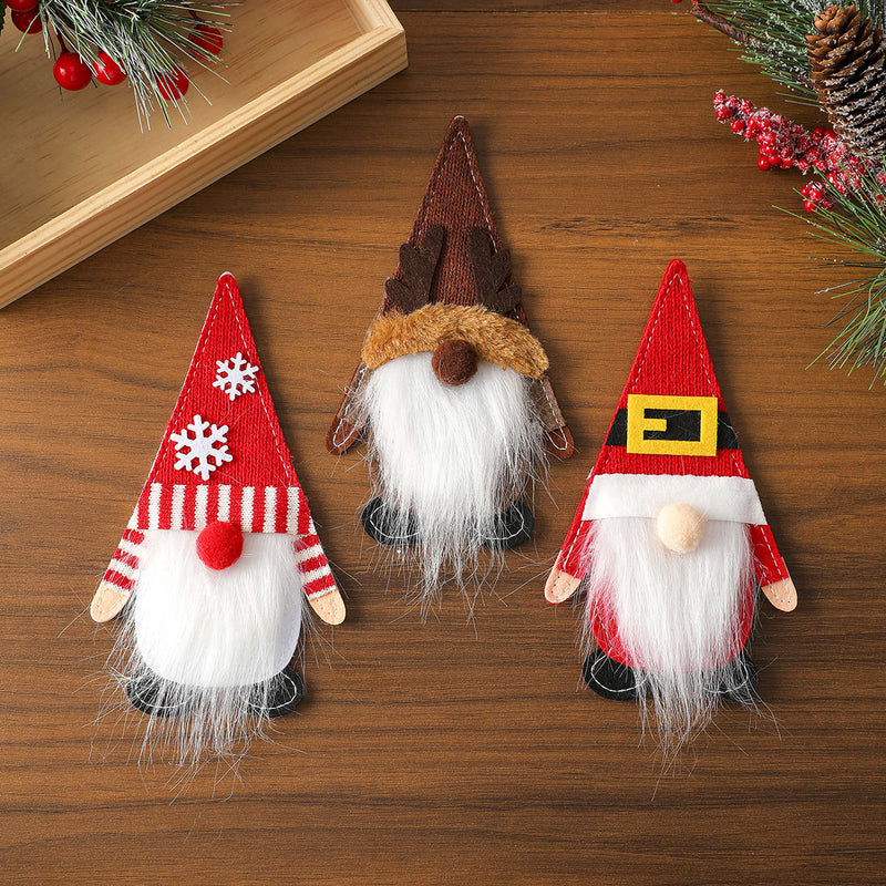 Christmas Knife And Fork Cloth Cover Felt Cloth Home Dining Table Decorations