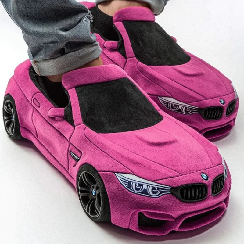 Racing Car Plush Slippers - The Snow Owls