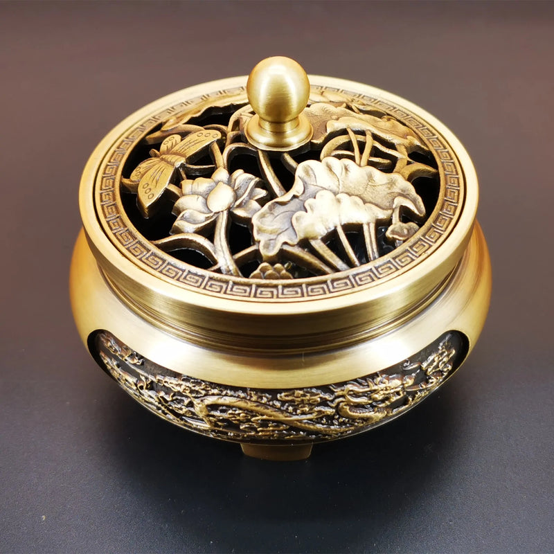 Antique Copper Incense Burner - The Snow Owls