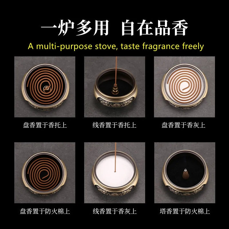 Antique Copper Incense Burner - The Snow Owls