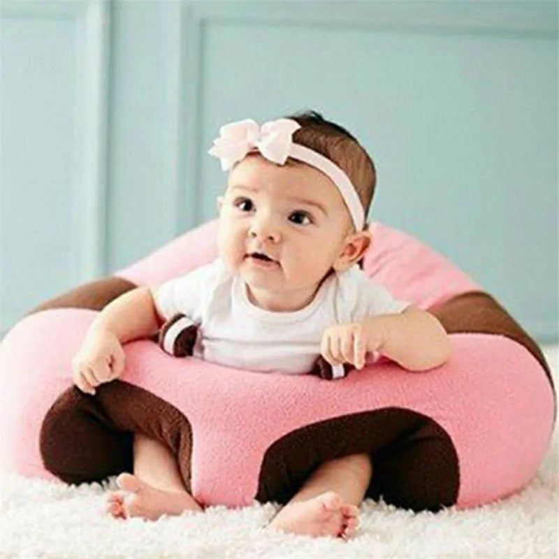 Baby Support Seat: Comfortable Sit Up Soft Chair Cushion Sofa Plush Pillow Toy Bean Bag - The Snow Owls