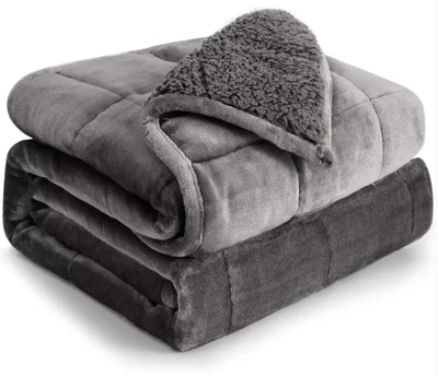 Double Rhinestone Velvet Lambswool Gravity Quilt - The Snow Owls