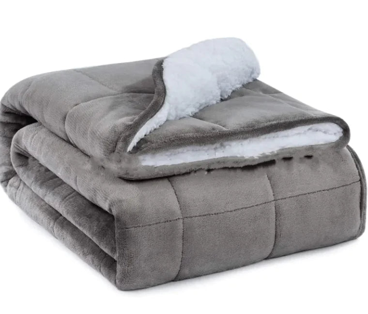 Double Rhinestone Velvet Lambswool Gravity Quilt - The Snow Owls