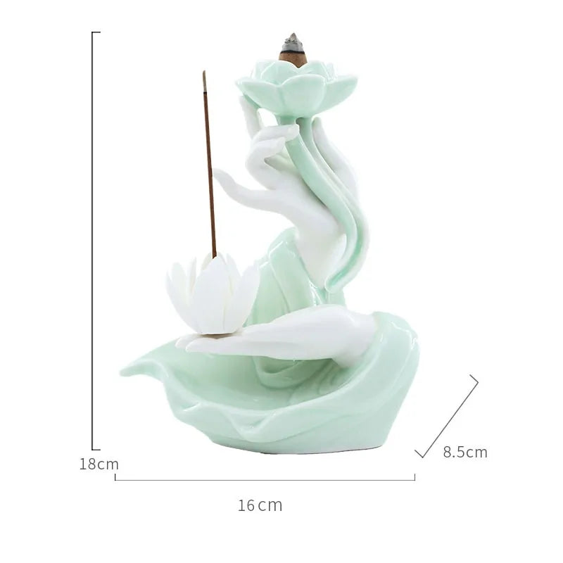 Lotus Backflow Incense Burner - The Snow Owls