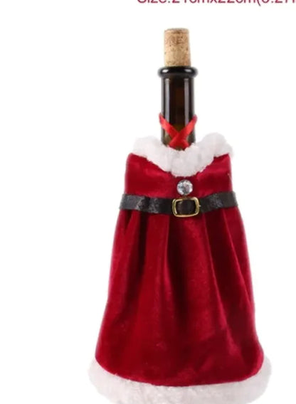 HolidayCheers™ Christmas Wine Bottle Cover – Festive Holiday Decoration