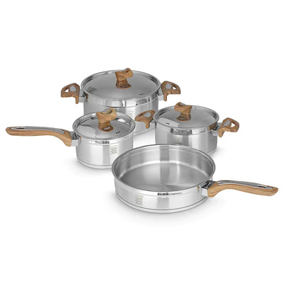 Serenk Definition Stainless Steel 7 Pieces Cookware Set - The Snow Owls