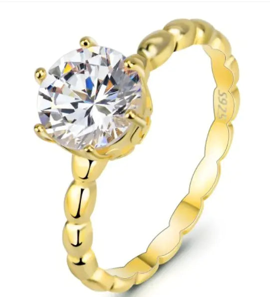 925 Silver Diamond Ring - The Snow Owls