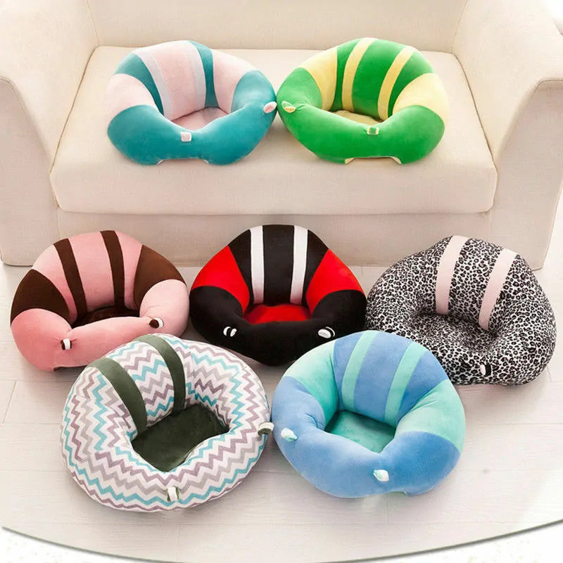 Baby Support Seat: Comfortable Sit Up Soft Chair Cushion Sofa Plush Pillow Toy Bean Bag - The Snow Owls