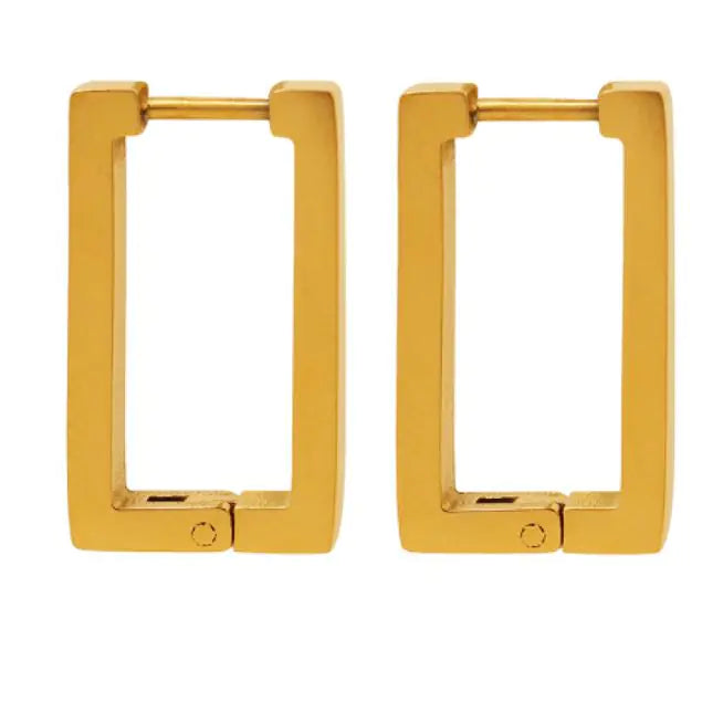 Terra Geometric Gold Earrings - The Snow Owls