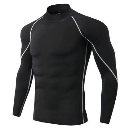 Men's Quick-drying Turtleneck Long Sleeve - The Snow Owls