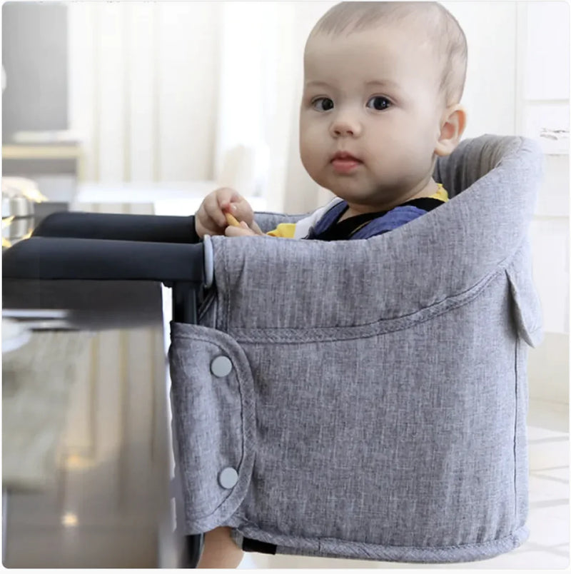 Portable Baby High Chair with Safety Belt and Dining Cover - The Snow Owls