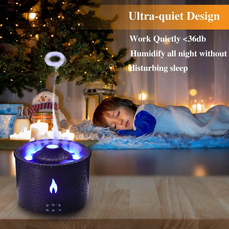 Volcano Fire Flame Air Humidifier - The Snow Owls