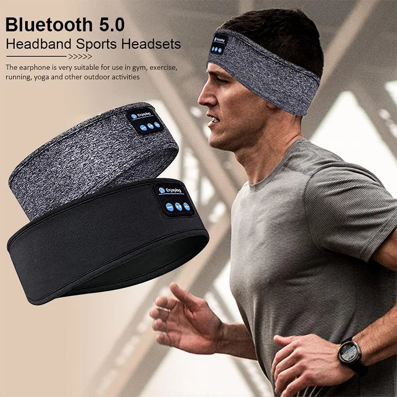 Bluetooth Sports Headband with Earbuds and Eye Mask - The Snow Owls