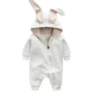 Rabbit Ear Hooded Baby Rompers - The Snow Owls