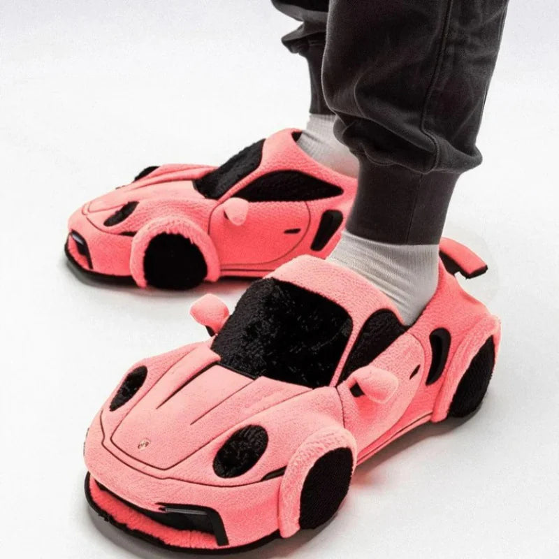 Racing Car Plush Slippers - The Snow Owls