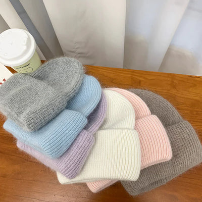 Women's Winter Rabbit Fur Hat - The Snow Owls