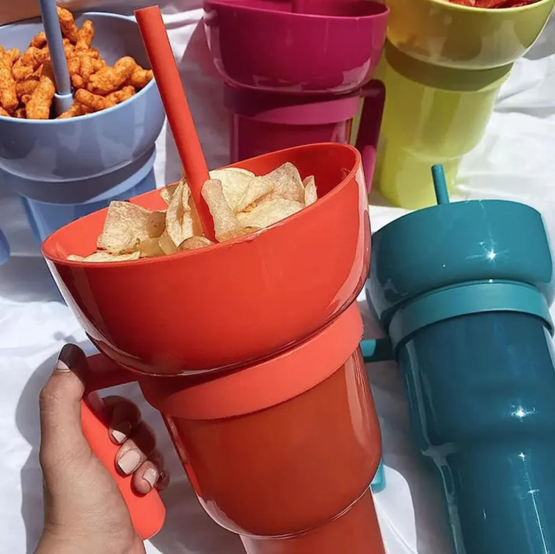 Snack Cup with Straw - The Snow Owls