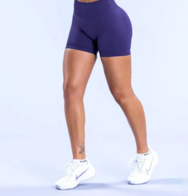 FlexFlow Seamless Yoga Shorts - The Snow Owls