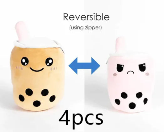 Cute And Cute Turn Over Milk Tea Cup Doll Pillow Plush Toy - The Snow Owls