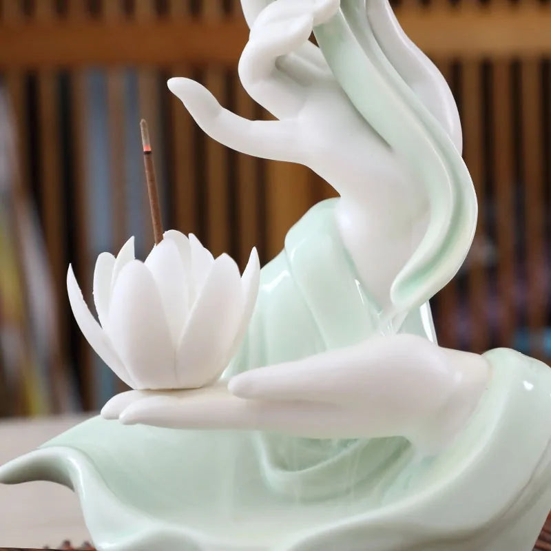 Lotus Backflow Incense Burner - The Snow Owls