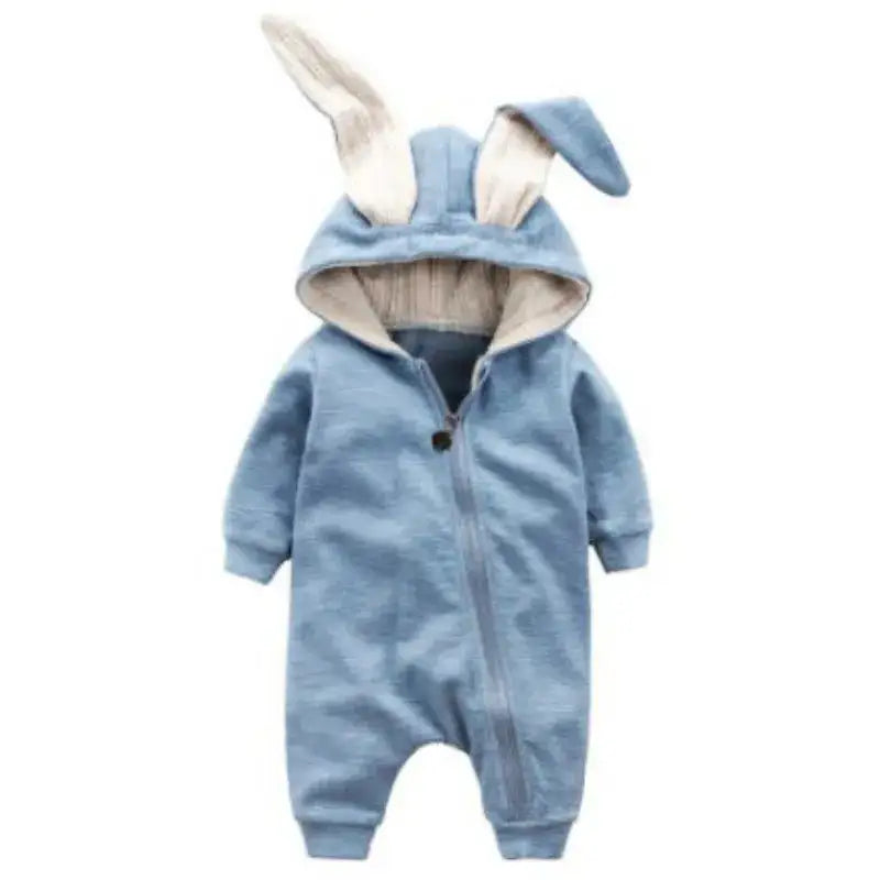 Rabbit Ear Hooded Baby Rompers - The Snow Owls