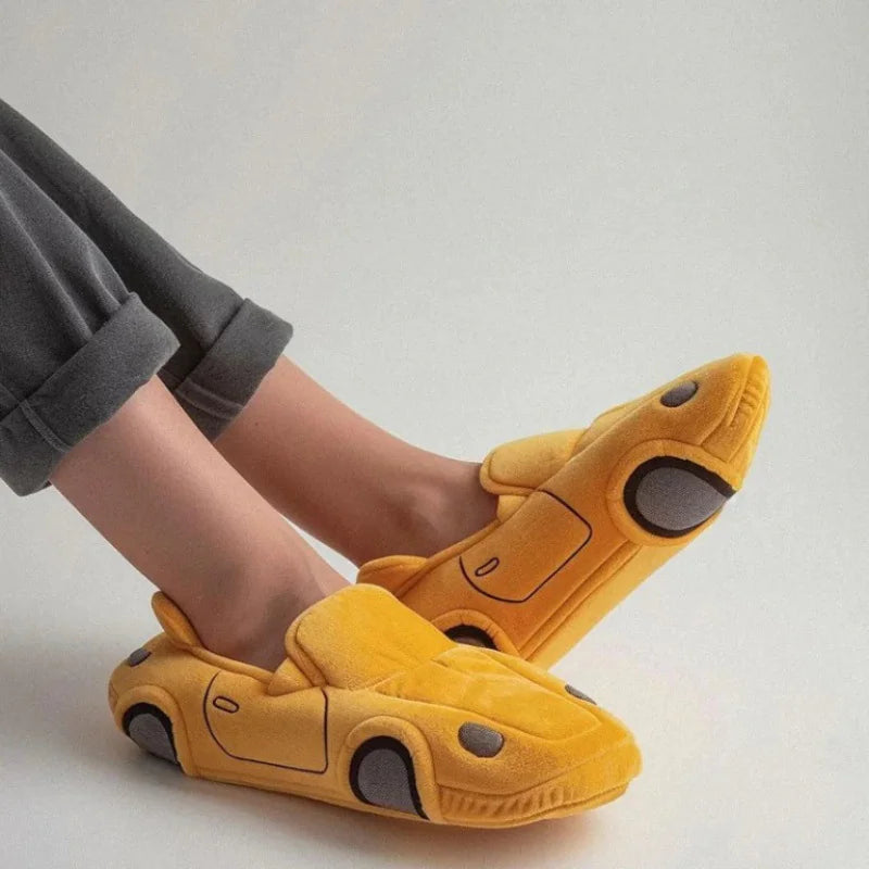 Racing Car Plush Slippers