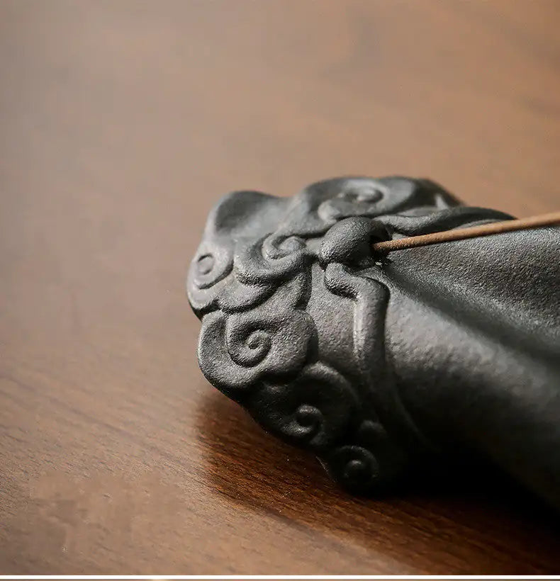 Incense Stick Holder Sculpture - The Snow Owls