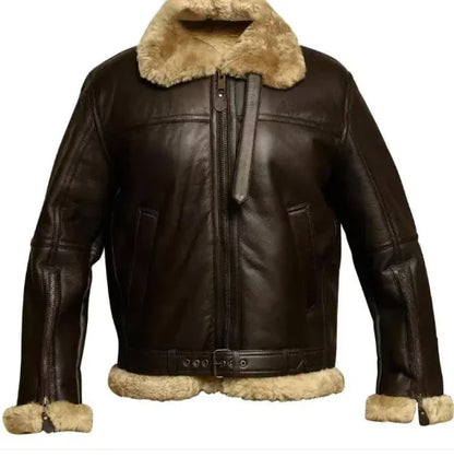 Men's Warm Thick Leather Jacket