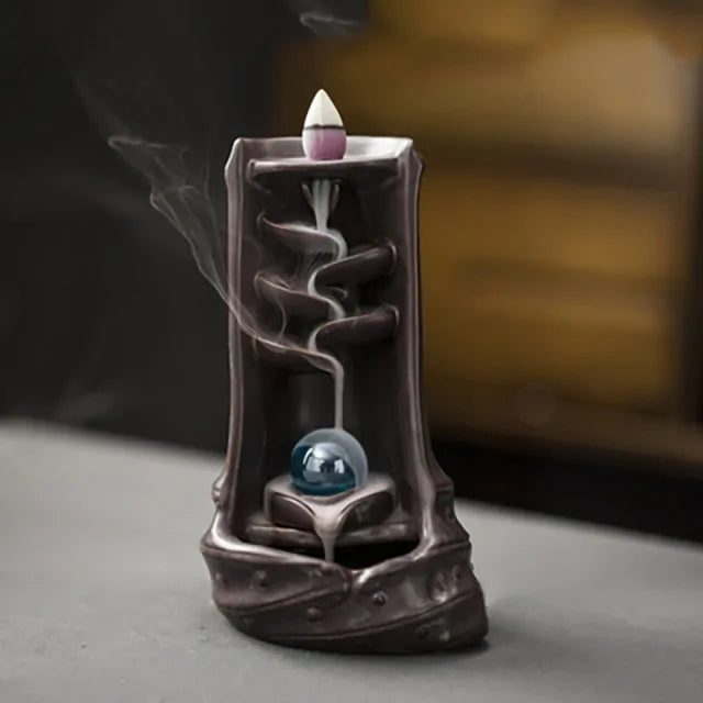 Smoke Waterfall Incense Burner - The Snow Owls