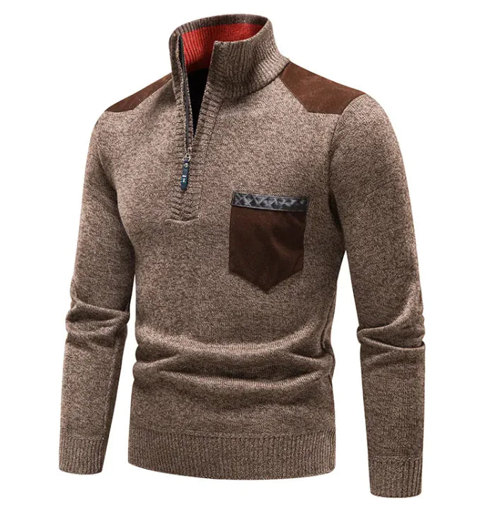 Cozy Plush Quarter-Zip Sweater - The Snow Owls