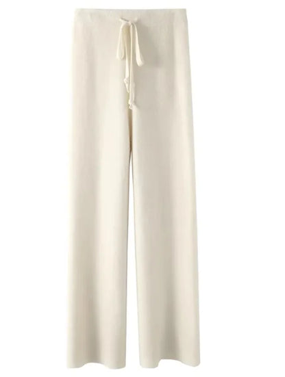 Cozy Drape Women's Knit Wide-Leg Pants